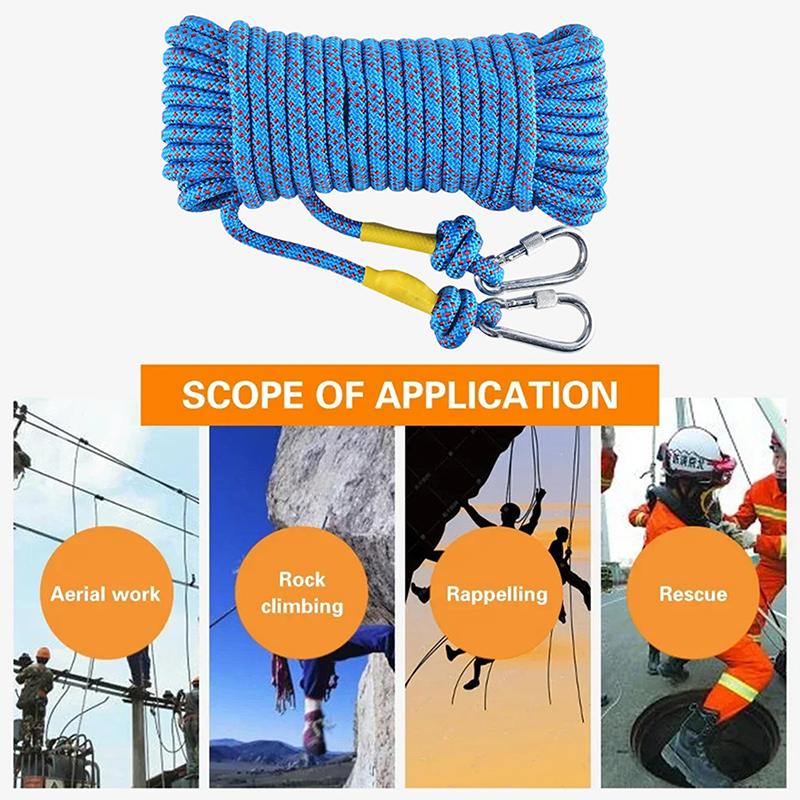 Rope Climbing Static - Corde d'escalade en plein air 10M,