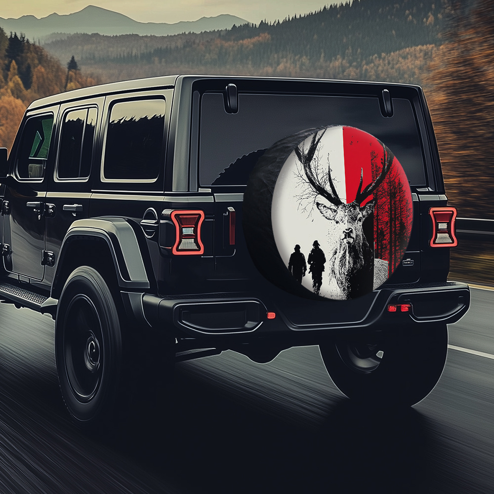 Outdoor Adventure Jeep - Housse de pneu en fibre de