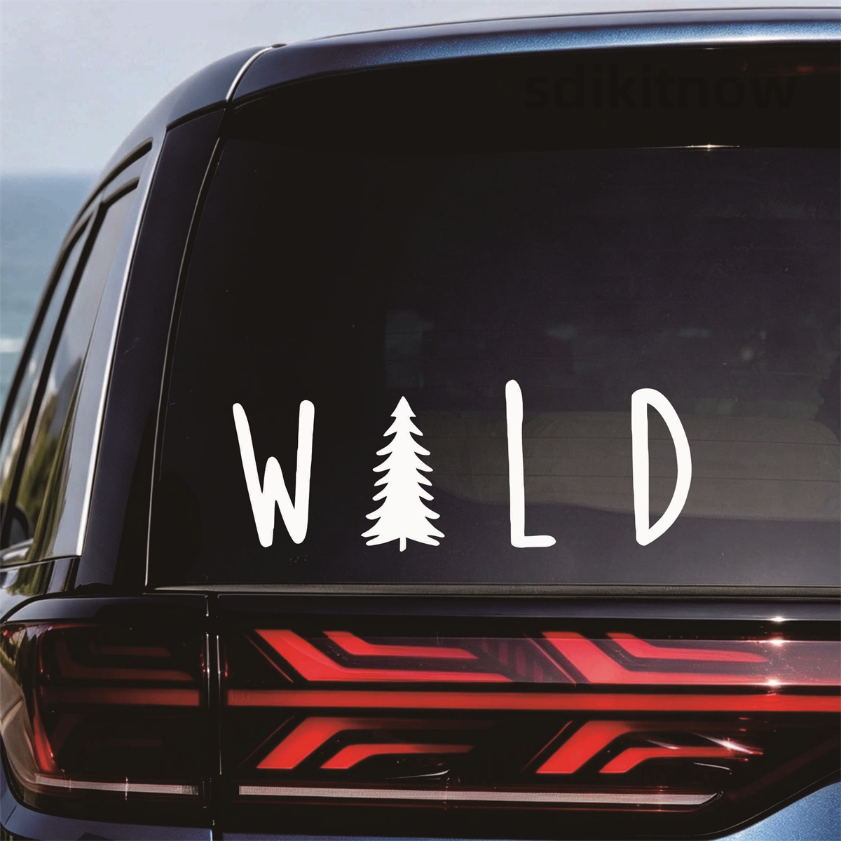 Outdoor Adventure Jeep - Autocollant de voiture en vinyle motif